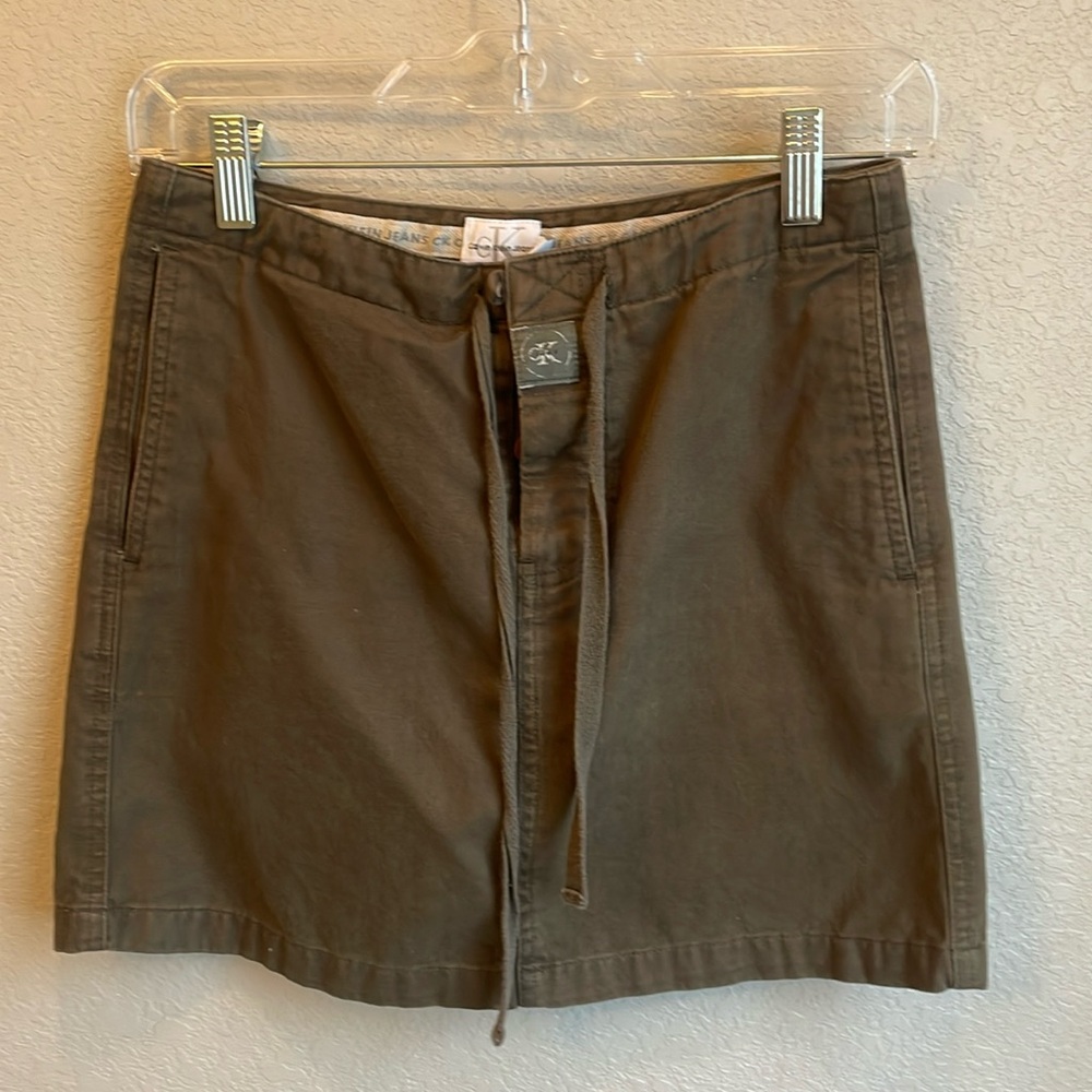 Calvin Klein Army Green Utility Skirt size XS